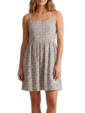 Natural Life Floral Paisley Cotton Mini Dress with Pockets